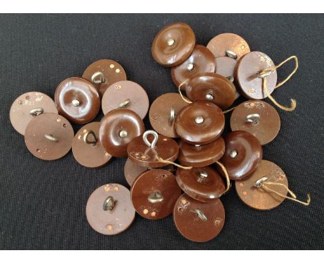 WW2 British Army Escape and Evasion Weskit button compasses. 25 in total.