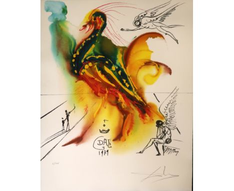 Salvador Dali (Spanish, 1904-1989), "Le Grand Pavon," 1996, lithograph in colors on Arches, pre-signed in pencil lower right,