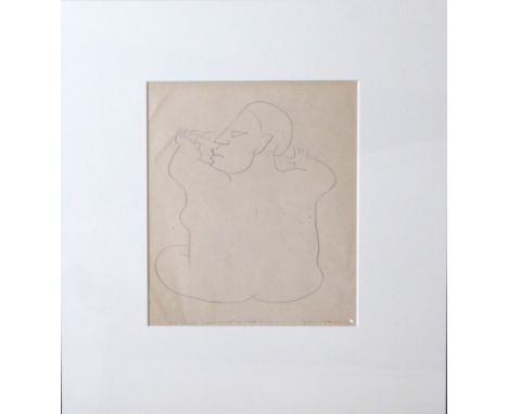 Jean Charlot (French/Mexican, 1898-1979), "Who Turned her Back on Me," 1933, pencil on paper, signed and dated lower right, d
