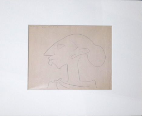 Jean Charlot (French/Mexican, 1898-1979), "Women's Head," 1933, pencil on paper, signed, dated, and dedicated "To Sonya" uppe