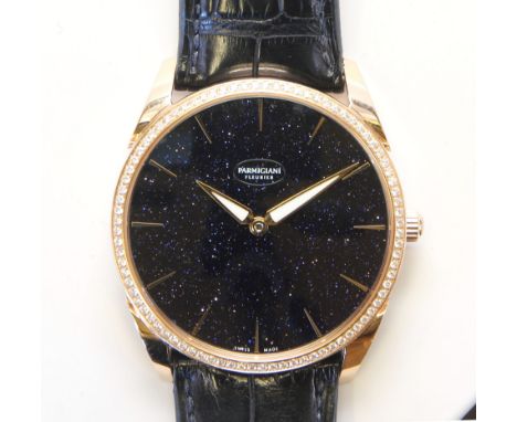 Parmigiani "Tonda 1950 Galaxy," Aventurine Bleue, 18k rose gold wristwatch



Dial: round, Galaxy, aventurine bleue glass, ap