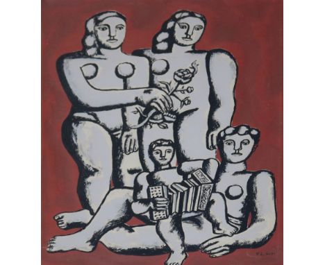 Fernand Leger (French, 1881-1955), "Femmes et Enfants a l'Accordeon," 1954/1955, silkscreen, signed in plate lower right, edi