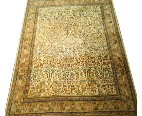 Indo Tabriz hunting carpet, 9'9" x 13'1"