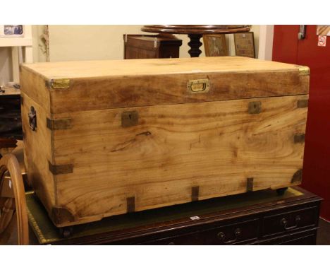 Camphorwood and brass bound trunk