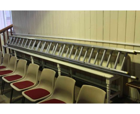 Five metre aluminium double extension ladder