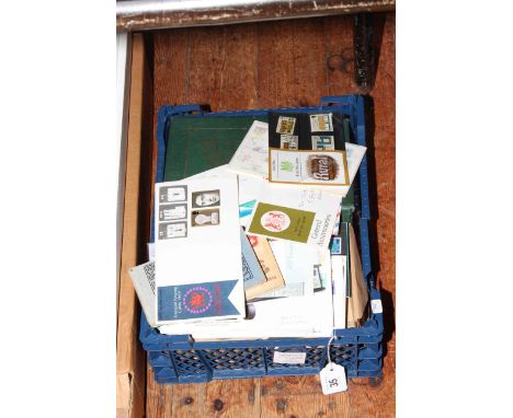 Box with stamps and first day covers