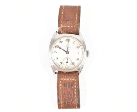 A 1960's vintage Omega Wearne wrist watch. The watch having a round face, cream dial, Breguet & modern hands, gilt Arabic num