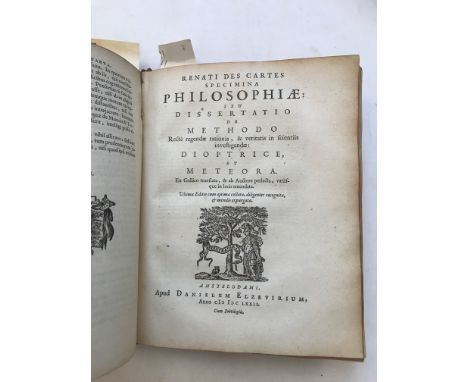 DESCARTES (Rene)Opera Philosophica, 5th edition, comprising: Principia Philosophiae. Amsterdam: Daniel Elzevir, 1672, small 4