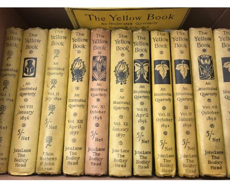The Yellow Book,An Illustrated Quarterly, vols I to XIII (1894-97), small 4to, ex libris David Douglas, illustrations, sporad