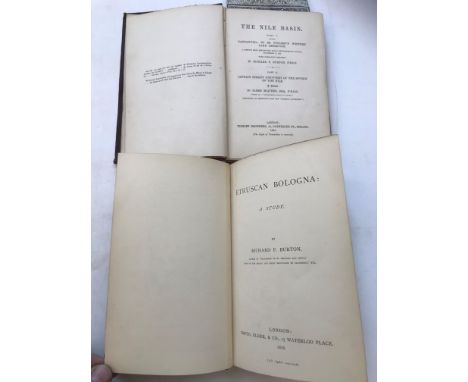 BURTON (Richard F)The Nile Basin, first edition, London 1864, 8vo, half-title with modern ownership signature, 3 maps, 4pp. p