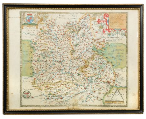 Christopher SaxtonOxonii Buckinghamiae et Berceriae Comitatuum, [map of Oxfordshire, Buckinghamshire and Berkshire], engraved
