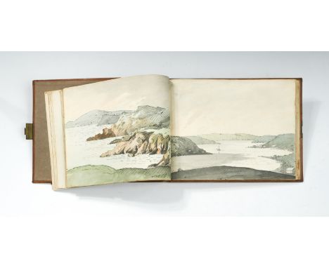 An album of watercolour sketches and drawings dated 1797, 20 x 26cm,probably by Francis Barlow, mainly including views in Wal