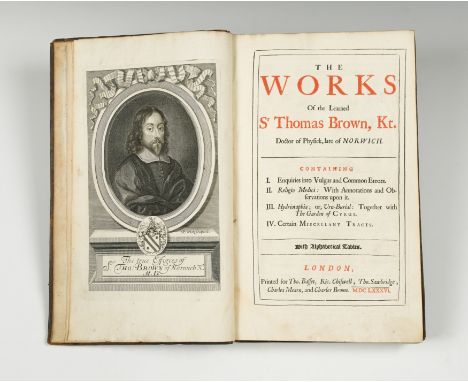 BROWN (Thomas)Works. London: for Tho. Basset and others, 1686, small folio, engraved portrait frontispiece, title printed in 