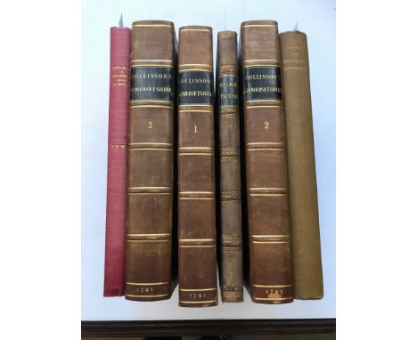 COLLINSON (Rev. John)The History and Antiquities of the County of Somerset, in 3 vols., 1791, 4to, folding engraved map, 40 e