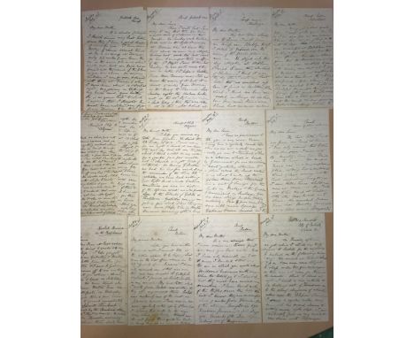 Crimean War, a series of thirteen autographed letters.Lieutenant-General Sir Edwin Markham (1833-1918) British Army officer w