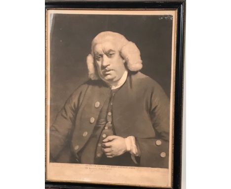 After Sir Joshua Reynolds, P.R.ASamuel Johnson LLD, engraved by William Doughty, scratch letter proof published by W. Doughty