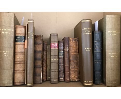 Medical treatments and cures, 15 vols., 8vo and 12mo.PEIRCE (Robert) The History and Memoirs of the Bath, 1713, folding front