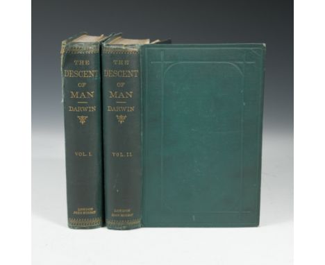 DARWIN (Charles)The Descent of Man, London: John Murray, 1871, 2 vols., 8vo, first edition, first issue with errata on verso 