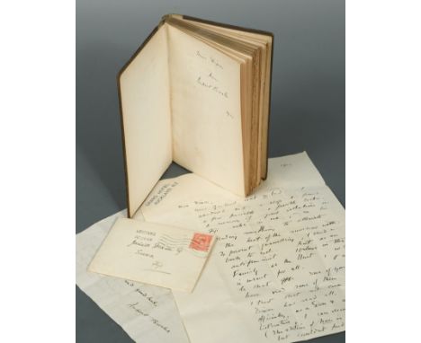 BROOKE (Rupert).Two autograph letters signed from Rupert Brooke, one dated December 17, 1913 (2 pp.) from ’Grand Hotel, Auckl