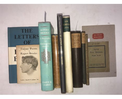 BROOKE (Rupert)"1914" Five Sonnets, first edition 1915, square 12mo, original printed wrappers for Sidgwick &amp; Jackson; Th