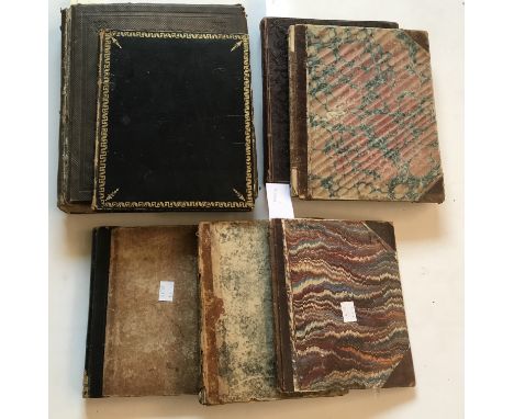 Seven 19th century albums.An account of a Continental tour through France, Austria, Switzerland and Italy in 1820, written in