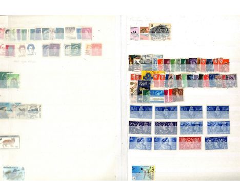 Commonwealth stamp collection in large brown stock book 13 pages countries include Canada, Australia, Bangladesh. Good condit