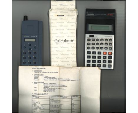Vintage calculators collection includes 1 Casio and 1 Ericsson. Good condition. We combine postage on multiple winning lots a