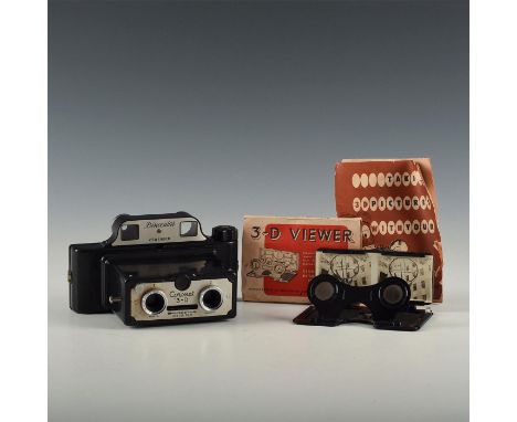 Vintage 3D system includes sample image and special 3D viewer. Issued: c. 1940's Dimensions: 7"L x 4.25"D x 3.5"H Manufacture