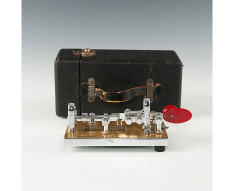 1959 Deluxe Presentation model, gold plated 'Red Bug' with case.Serial number 206264, this New York made mid-century telegrap