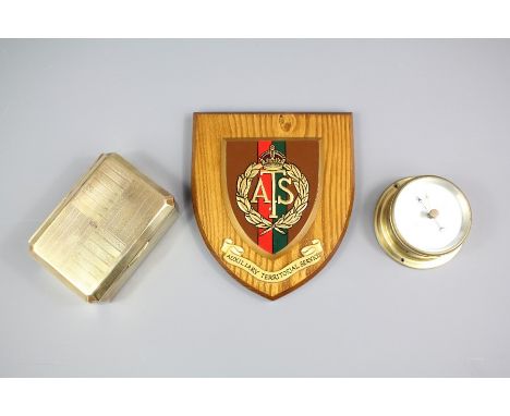 A Miscellaneous Lot. This lot includes a circular Marpro desk barometer, Marcovitch 'Black &amp; White' cigarette box togethe