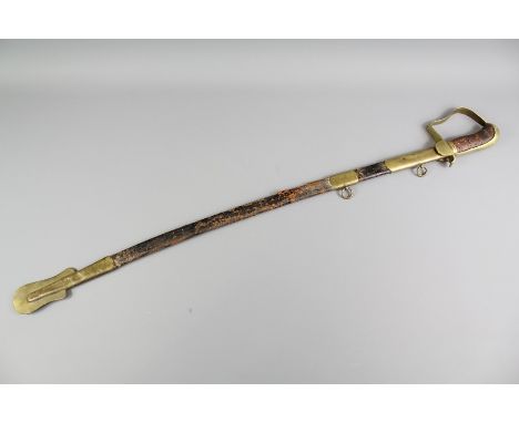 An Antique British Officer's Light Cavalry Sword and Scabbard.