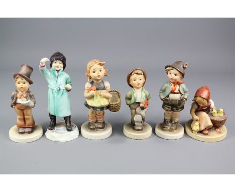 A Quantity of Continental Figurines, this lot comprises five German Hummel figurines two girls and three boys, Austrian figur