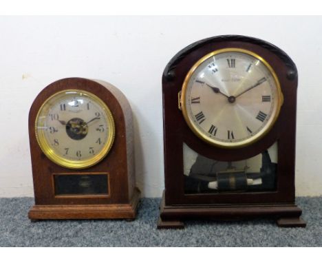 A Bulle early electric mantel clock, together with similar Bulle mantel clock (2) 