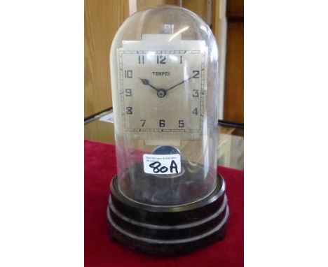 A Tempex early electric mantel clock under dome (af)