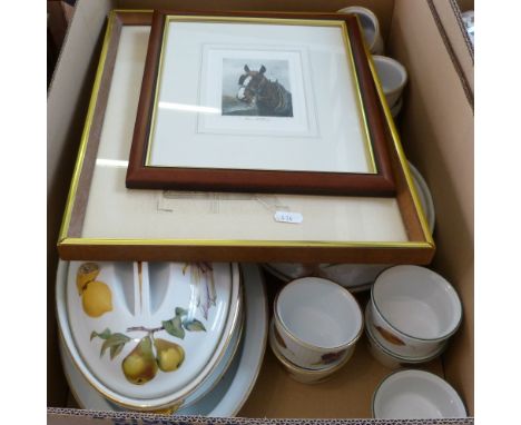 Wedgwood bone china dinner ware, together with Royal Worcester Evesham pattern wave (2)