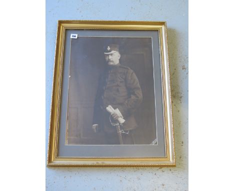 A portrait of a Victorian officer, frame size 69cm x 53cm 