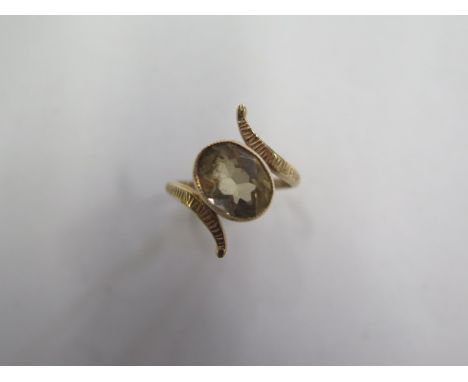A 9ct gold ring, size N, approx 3.1 grams, in generally good condition, some wear to inner shank 