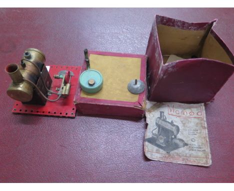 A Mamod SE1 stationary steam engine with box 
