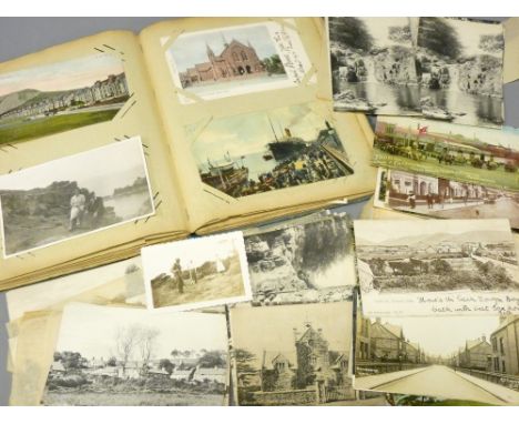 VINTAGE POSTCARDS &amp; FAMILY PHOTOGRAPH COLLECTION, single album and loose, mainly Wales with some maritime ETC to include 