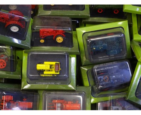 BOXED DIECAST TRACTOR COLLECTION by Hachette Partworks Ltd, a good quantity in two large plastic crates and associated magazi