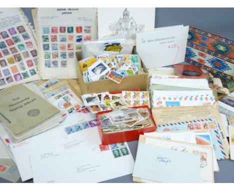 STAMPS &amp; POSTAL ENVELOPE COLLECTION along with a quantity of post and other cards, mainly Russian, the envelopes bearing 