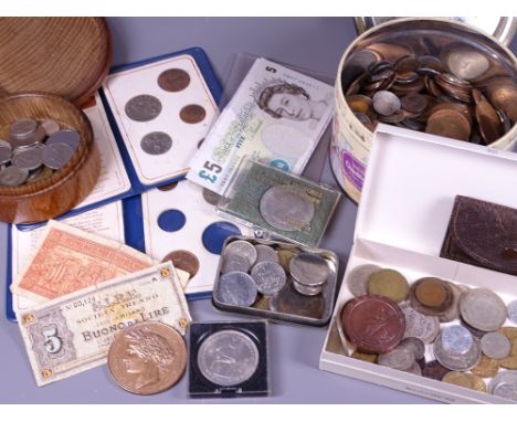 VINTAGE &amp; LATER BRITISH &amp; CONTINENTAL COINAGE a good quantity to include a George III Britannia 1797 Cart Wheel 2 pen