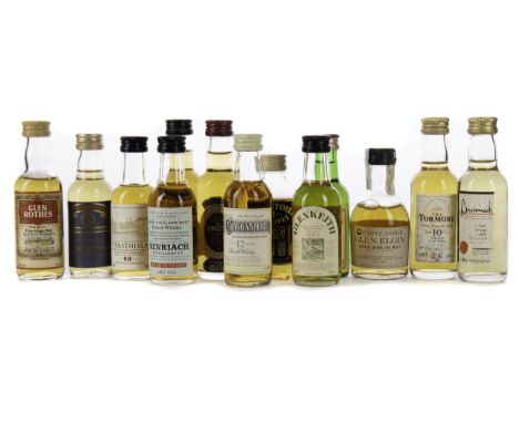 TWENTY FIVE SINGLE MALT WHISKY MINIATURES Single Malt Scotch Whisky Includes Mortlach 15 years old (40%), Glenburgie aged 8 y