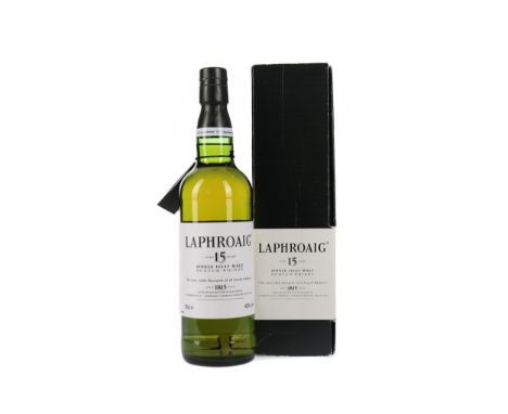 LAPHROAIG AGED 15 YEARS Single Malt Scotch Whisky 70cl, 43% volume, in carton.