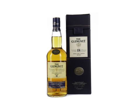 GLENLIVET AGED 18 YEARS Single Malt Scotch Whisky 70cl, 43% volume, in box.