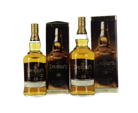 DEWAR'S AGED 12 YEARS - ONE LITRE Blended Scotch Whisky One litre, 43% volume, in carton. DEWAR'S AGED 12 YEARS Blended Scotc