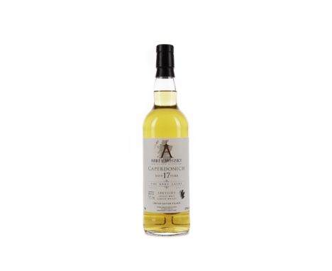 CAPERDONICH 1995 ABBY WHISKY AGED 17 YEARS Single Malt Scotch Whisky Bottled 2012, bottle no. 79 of 96. 70cl, 57.8% volume.