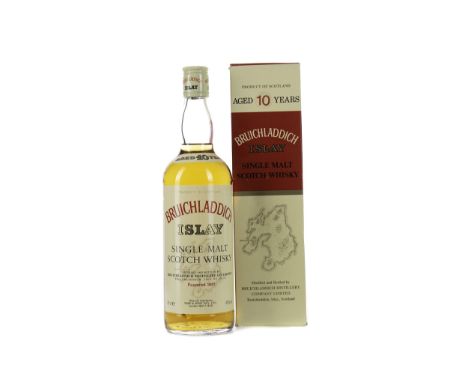 BRUICHLADDICH AGED 10 YEARS Single Malt Scotch Whisky 75cl, 40% volume, in carton.