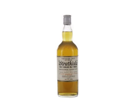 STRATHISLA 1937 70° PROOF Single Malt Scotch Whisky 26 2/3 fl.oz, 70° proof.