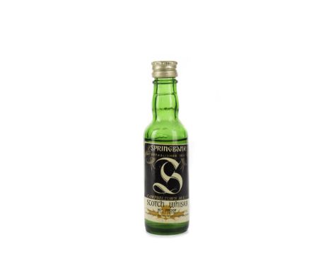 SPRINGBANK 80° PROOF MINIATURE Single Malt Scotch Whisky 80° proof, miniature sized bottle.